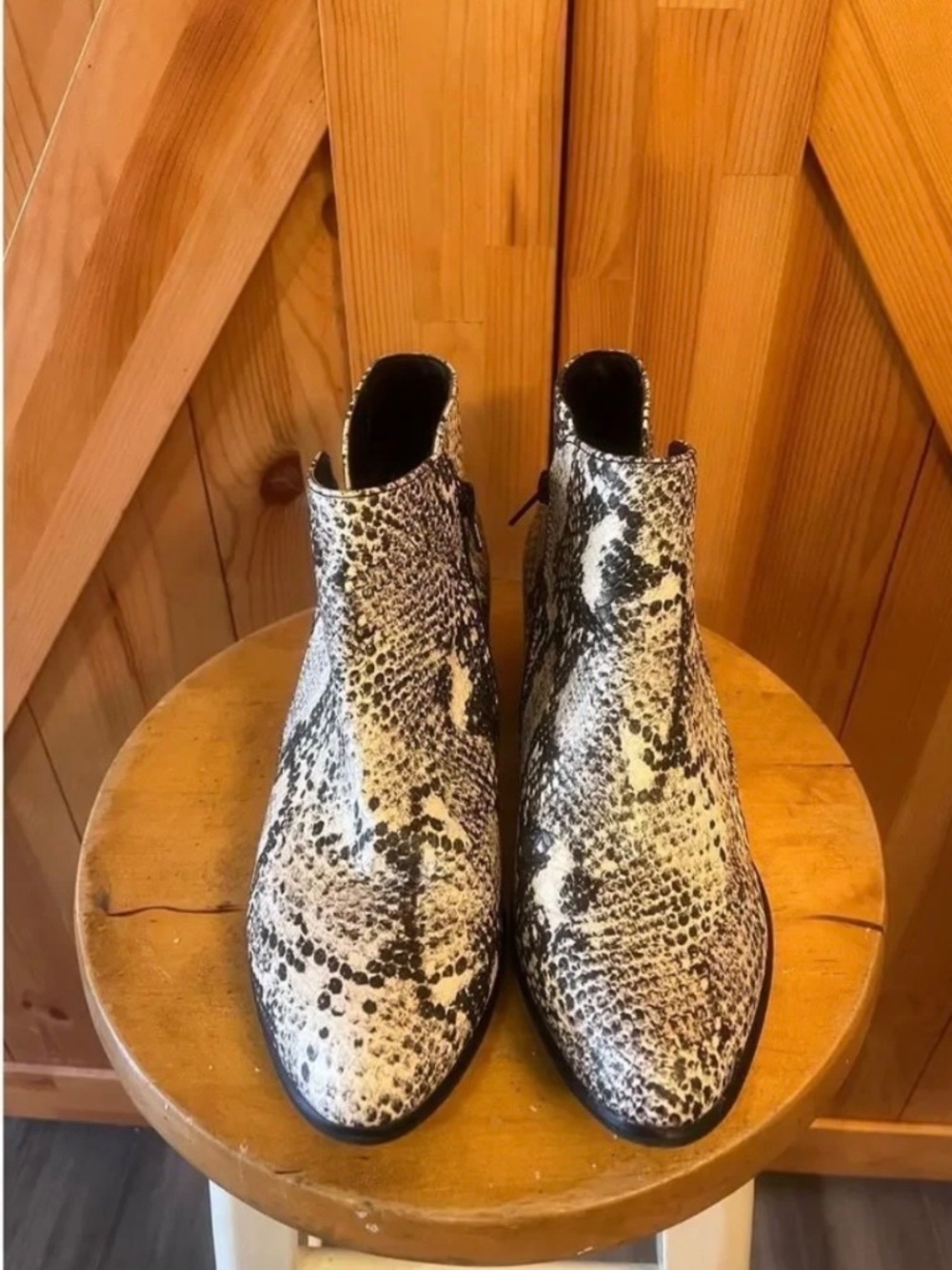 Snake Print Ankle Boots women’s 9.5